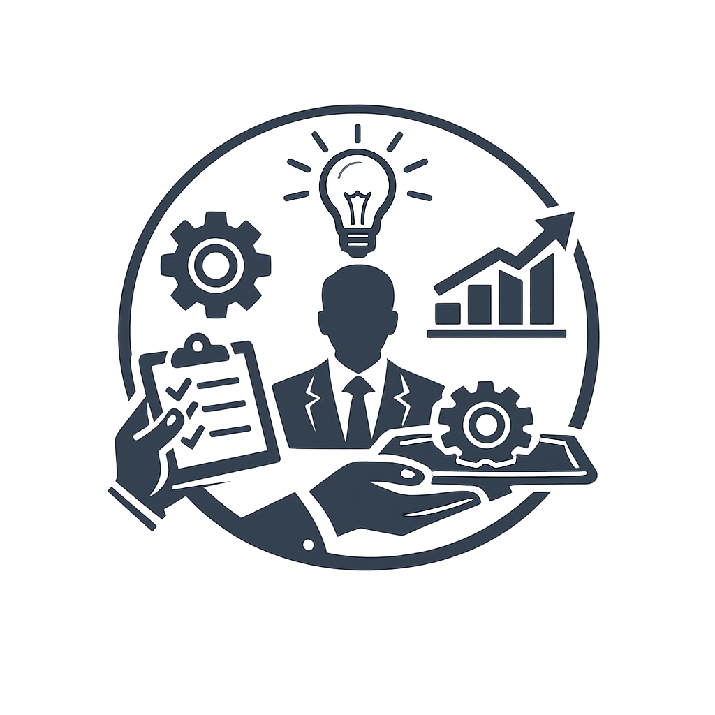 Simple icon representing operational leadership and hands-on business management
